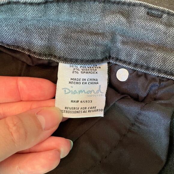 Diamond Supply Co Men’s Straight Leg Jeans Black 42x30 703M - Picture 4 of 8